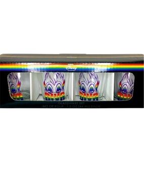 Disney Villain Ursula Shot Glass Set of Four Rainbow Collection Limited Edition